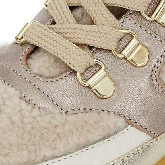 NWT Voile Blanche Shearling & Metallic Leather Women's Hiking, Boots EU 40 - Picture 6 of 6